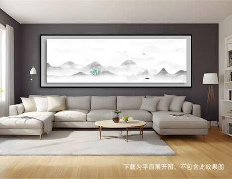 新中式水墨山水裝飾畫