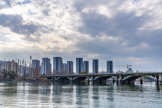 丽水瓯江两岸风景