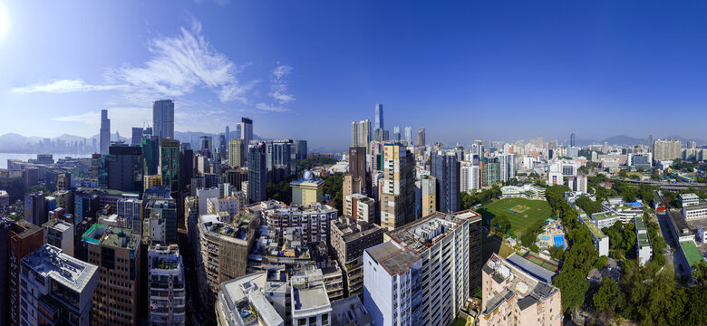 香港天际线全景