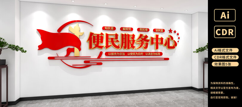 便民服務(wù)中心文化墻黨建文化墻