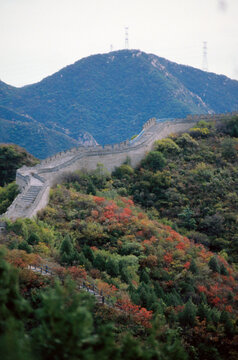 北京八达岭长城红叶