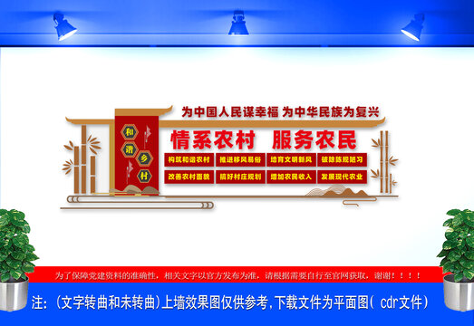 情系農(nóng)村服務(wù)農(nóng)民文化墻