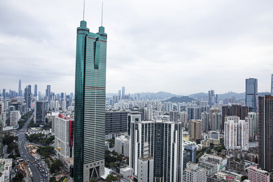 深圳福田区中心商务区繁华夜景