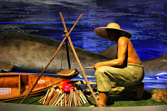 东北少数民族渔猎民族捕鱼