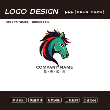 马logo标志