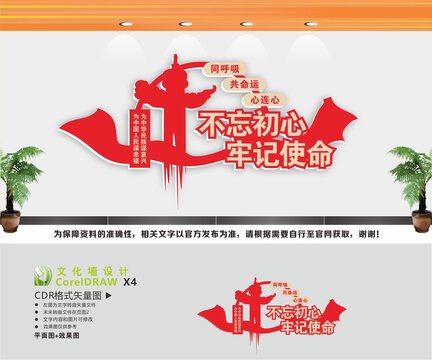 不忘初心牢記使命黨建文化墻