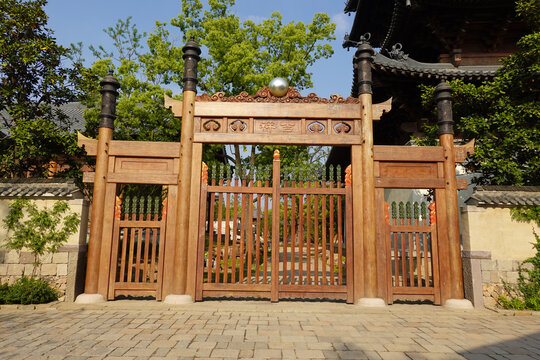 佛教寺院大门寺庙山门