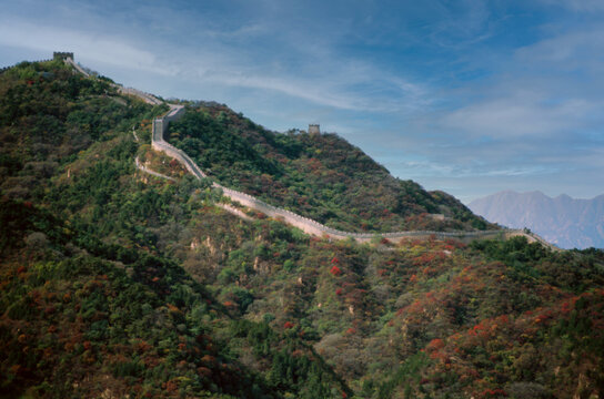 北京八达岭长城红叶岭