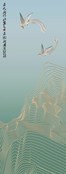 線條山水