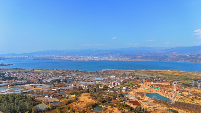 航拍四川凉山西昌邛海