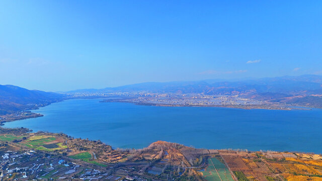 航拍四川凉山西昌邛海