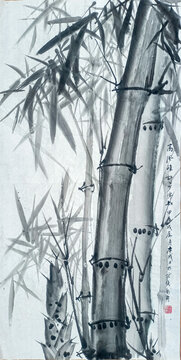 國(guó)畫(huà)墨竹高風(fēng)惟許歲寒知