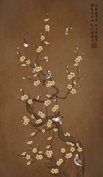 梅花背景墻
