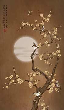 梅花花鳥(niǎo)壁紙