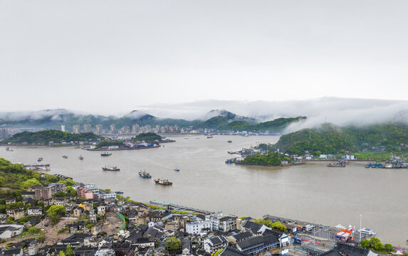 航拍象山石浦