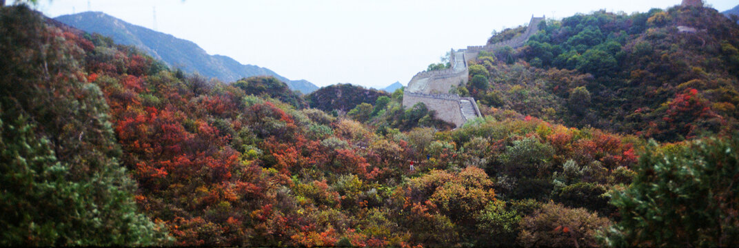 北京八达岭长城秋景