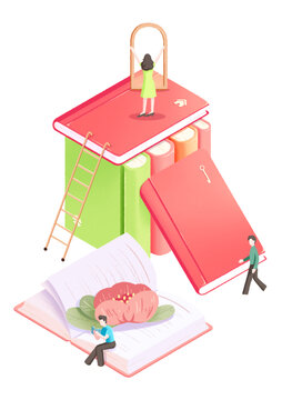世界讀書日主題免摳元素