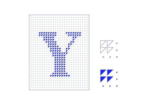 字母Y三角镂空