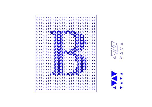 字母B三角沖孔