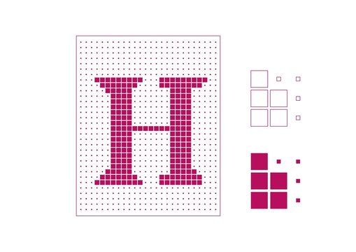 字母H鏤空板