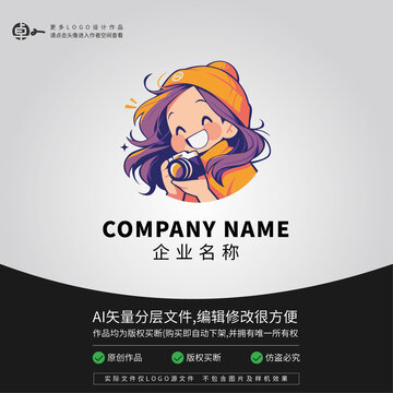 女孩摄影拍照照相LOGO