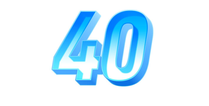 數(shù)字40科技字體設計
