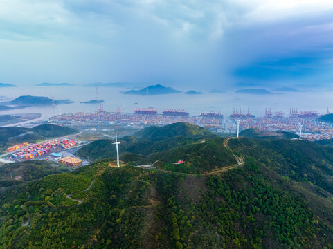 宁波舟山港穿山港区风光