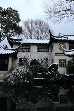 留园雪景