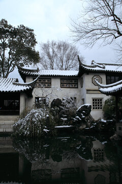 留园雪景