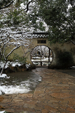 留园雪景