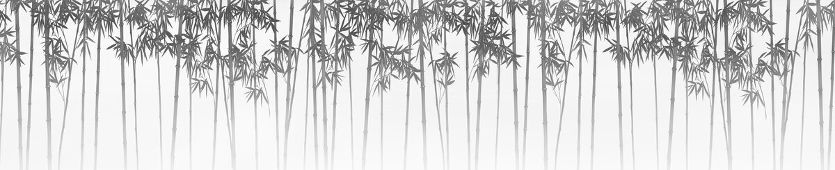 巨幅水墨竹林