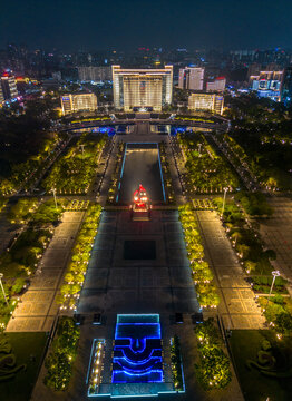 东莞中心广场市政府夜景