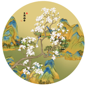 國潮山水花鳥圖