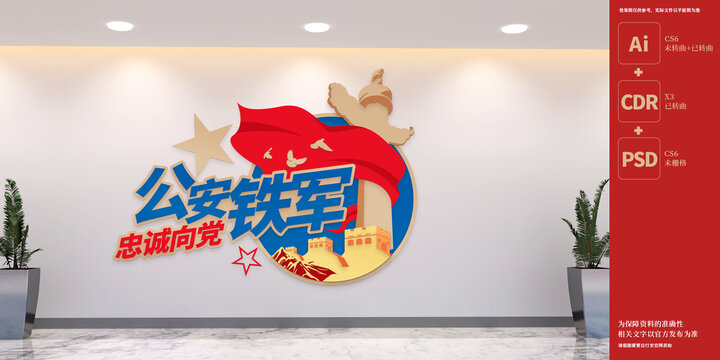 公安鐵軍忠誠向黨