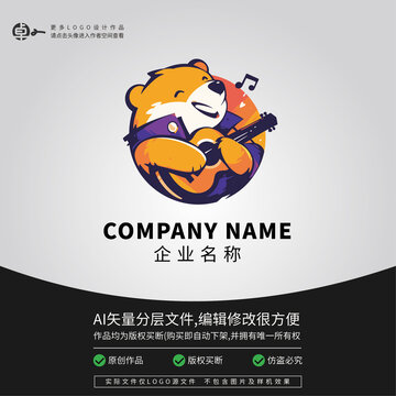 小熊乐器音乐吉他LOGO