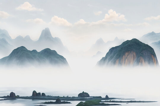 水墨山水畫(huà)