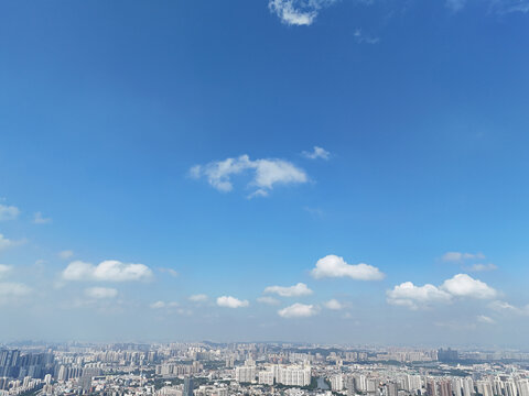 广州越秀上空向西俯瞰