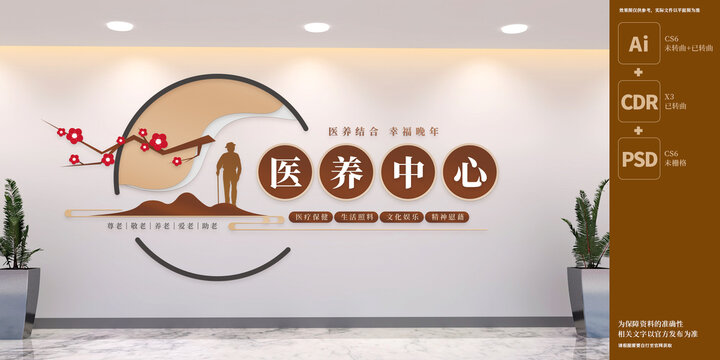 社區(qū)老人醫(yī)養(yǎng)中心文化墻