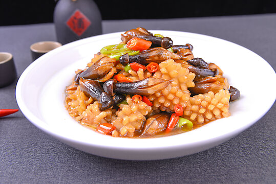 菌燒魷魚花