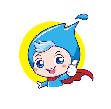 卡通可愛水精靈頭像矢量圖