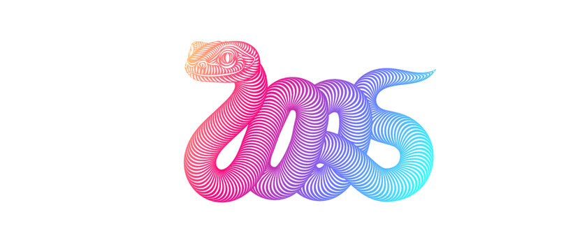 蛇年矢量插圖