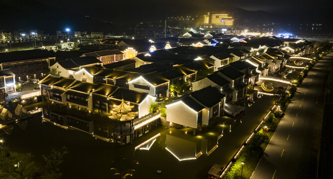 象山半边山夜景