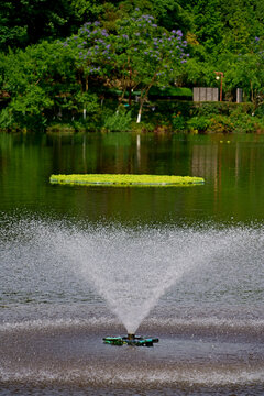 湖上喷泉