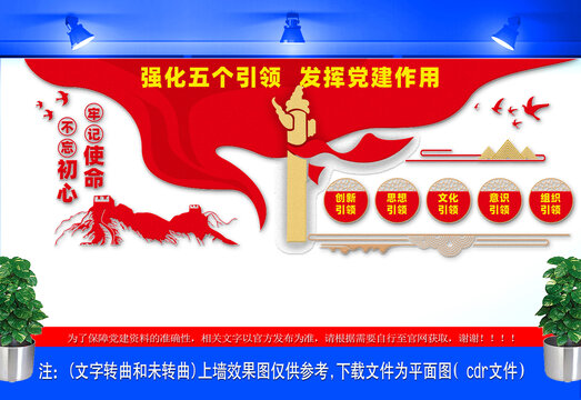 五個引領(lǐng)文化墻