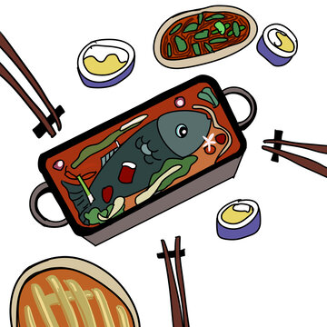 烤魚插畫設(shè)計(jì)與原創(chuàng)