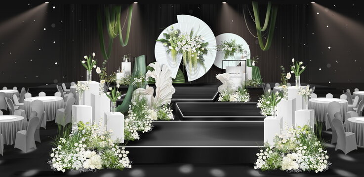 小眾韓式白綠小預算秀場婚禮
