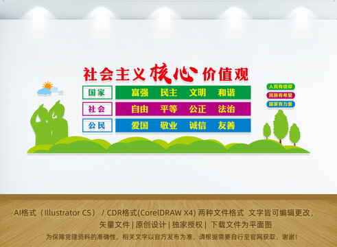 社會主義核心價值觀文化墻