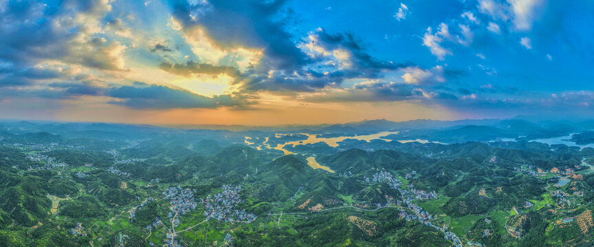 玉湖风光全景