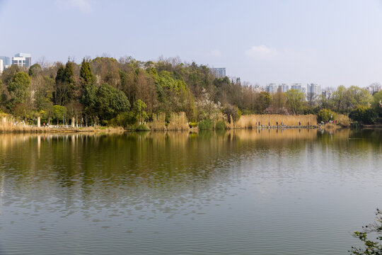 贵阳市观山湖公园著名景点风光