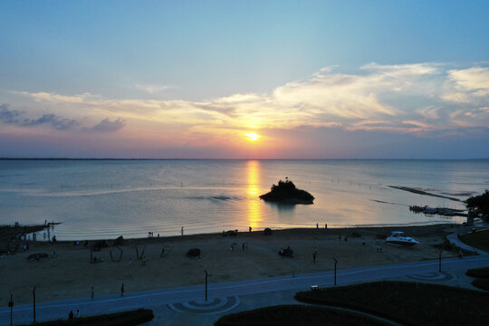 骆马湖夕阳